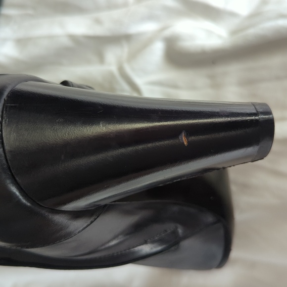 Cole Haan Black Leather Ankle Boots with Buckle - Picture 12 of 14